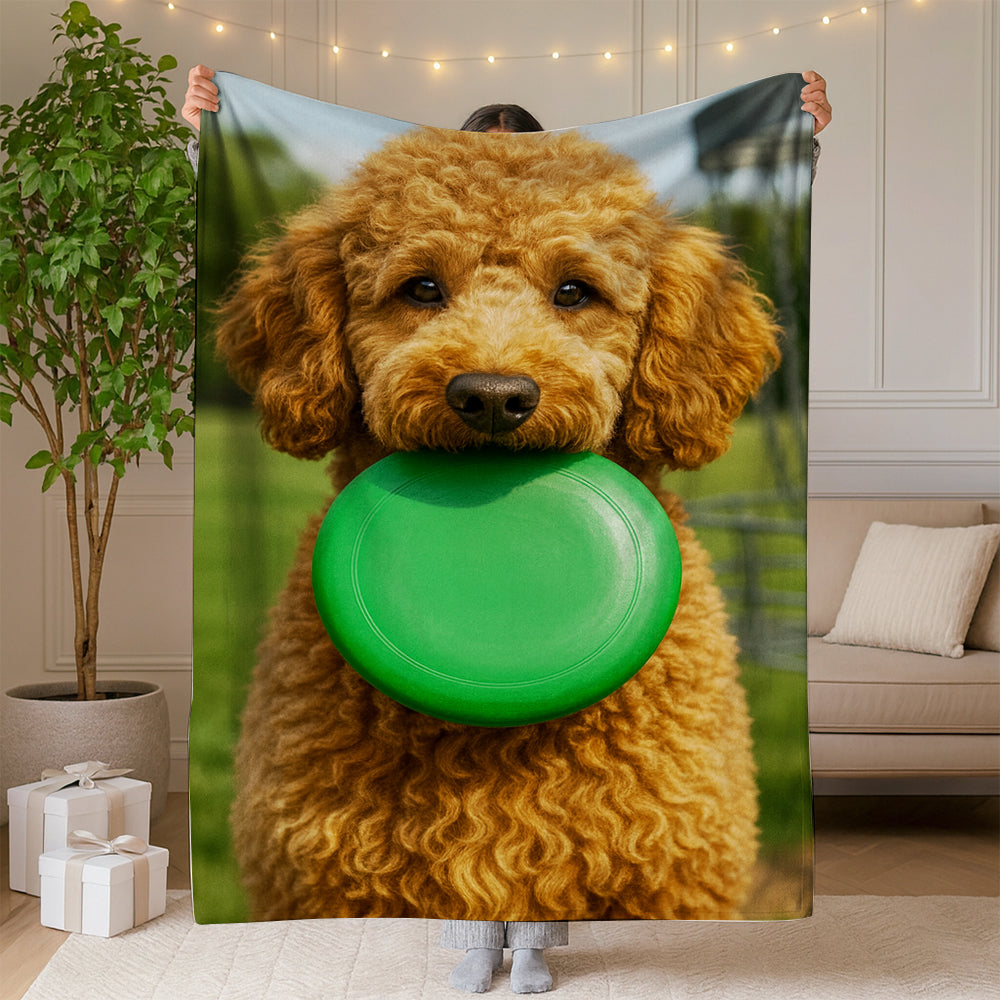 Custom Photo Disc Golf Dog BlanketGift For Dog Lovers