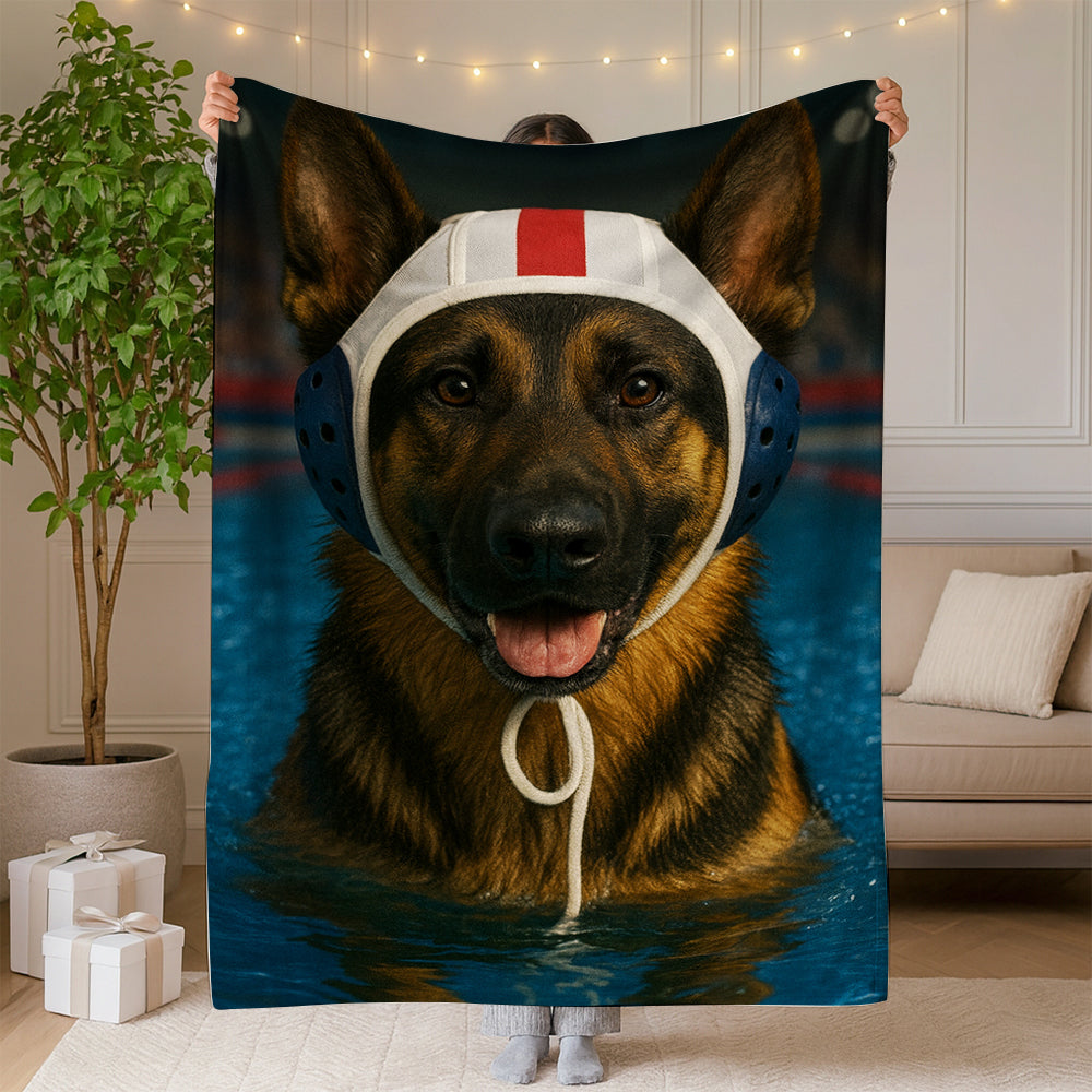 Custom Photo Swimmer Dog BlanketGift For Dog Lovers