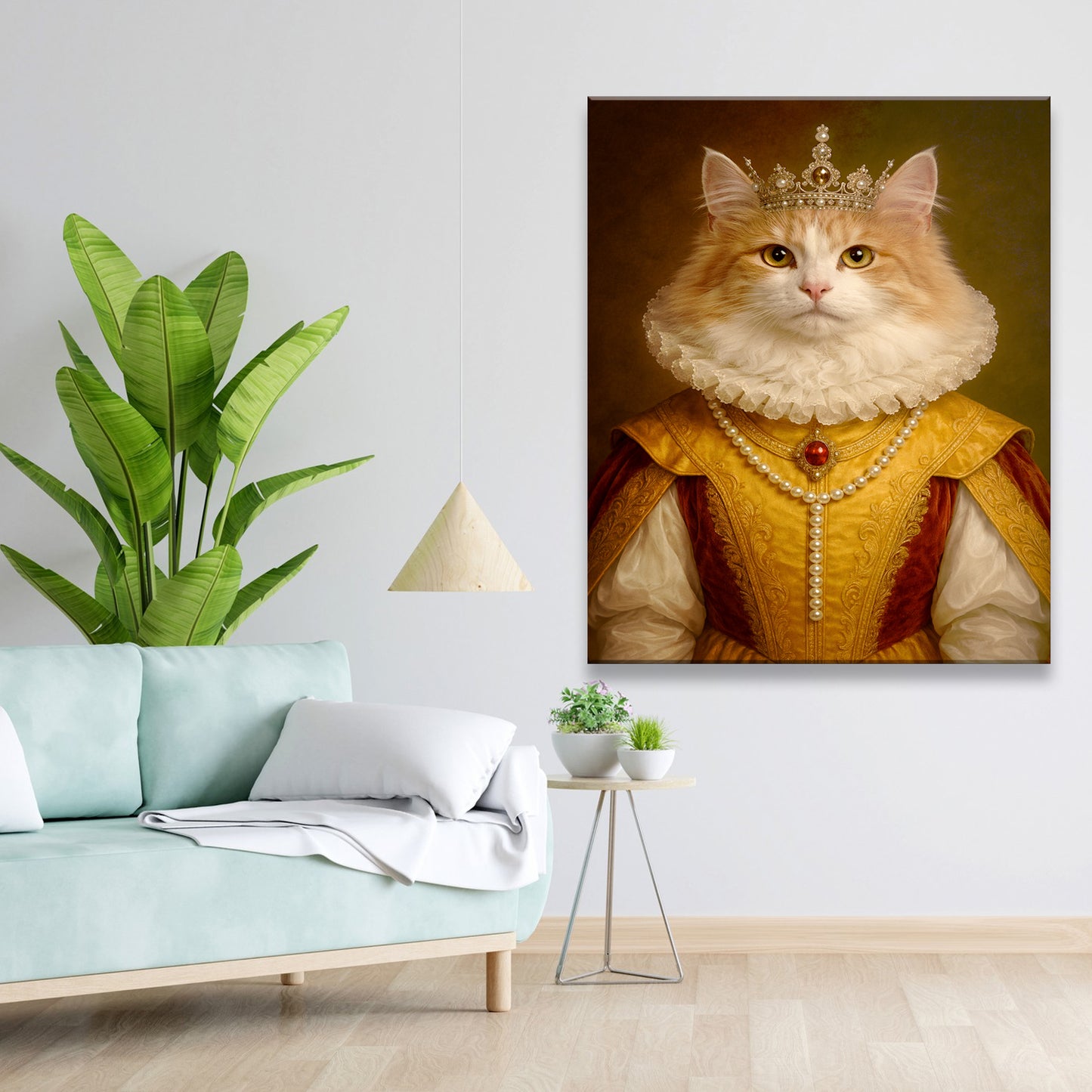 Custom Photo Cat Queen Royal Canvas Gift For Cat Lovers