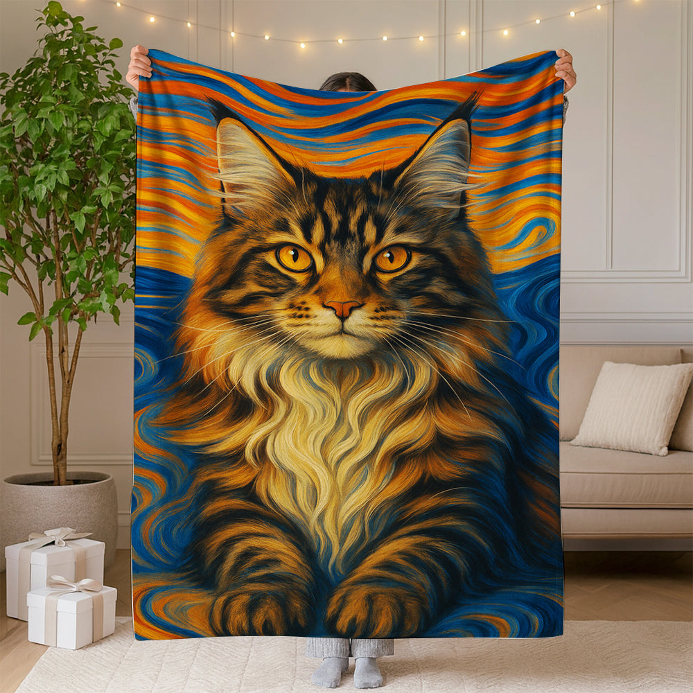 Custom Cat Portrait Expressionist Art