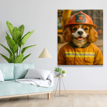 Custom Photo Construction Builder Canvas Gift For Dog Lovers