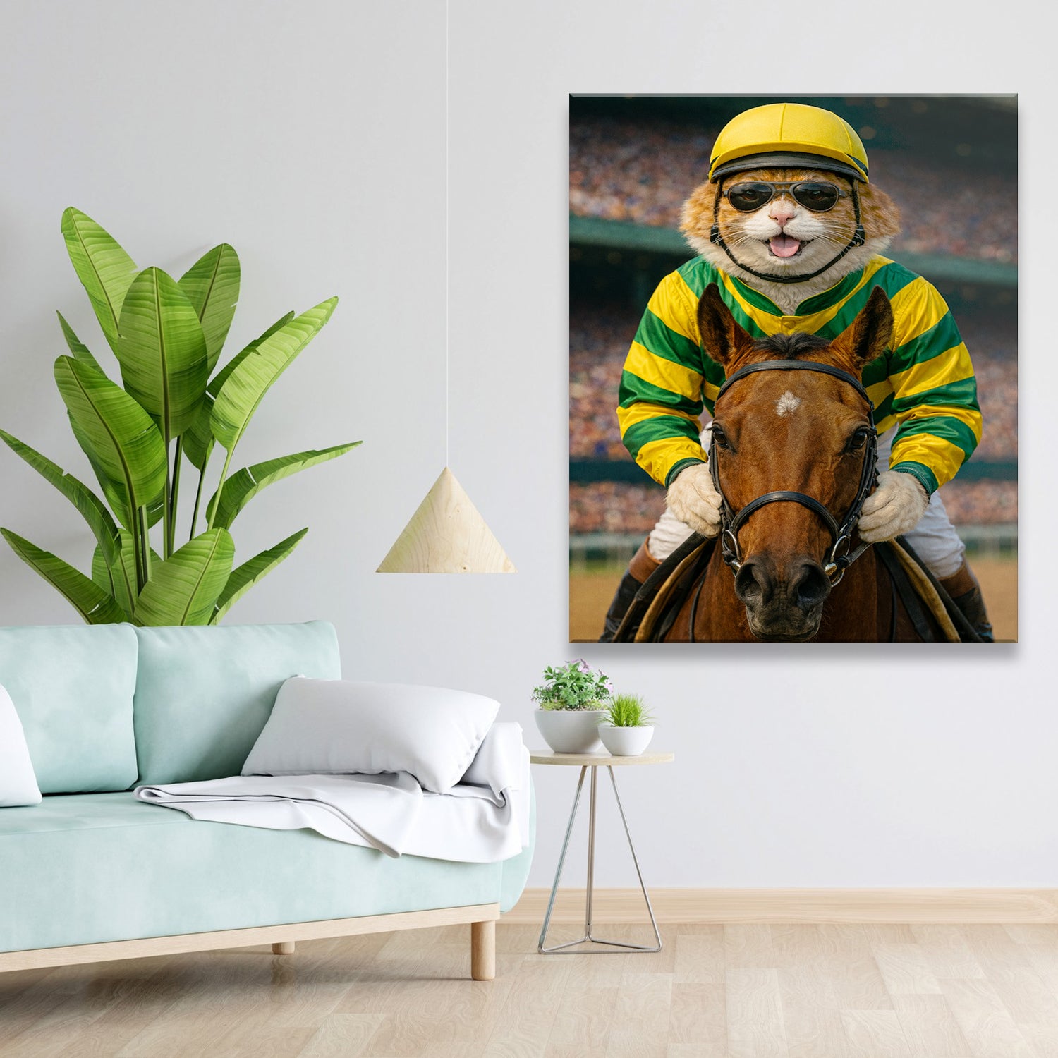 Custom Photo Jockey Horse Racing Canvas Canvas Gift For Canvas Lovers