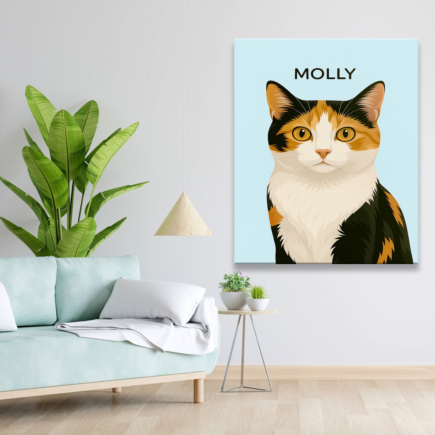 Custom Photo Minimalist Classic Cat Canvas Gift For Cat Lovers