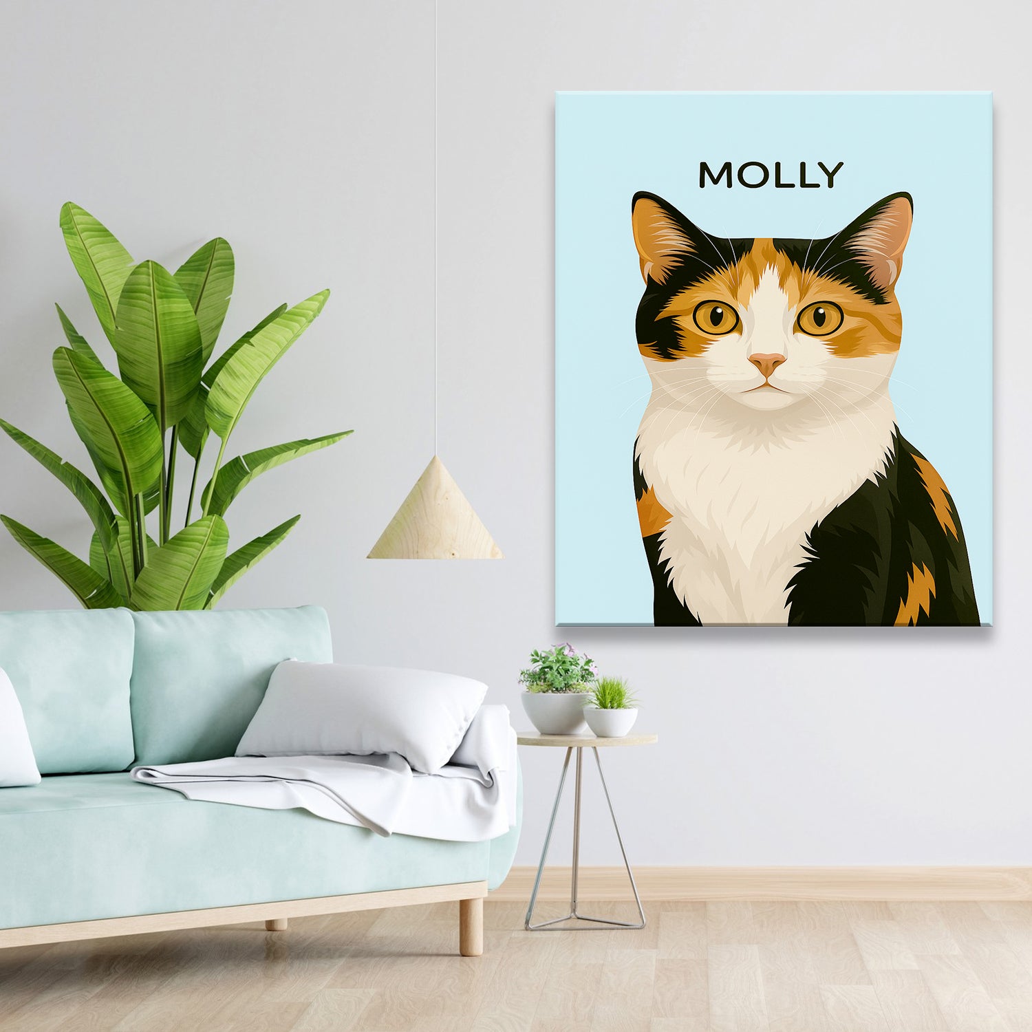 Custom Photo Minimalist Classic Cat Canvas Gift For Cat Lovers