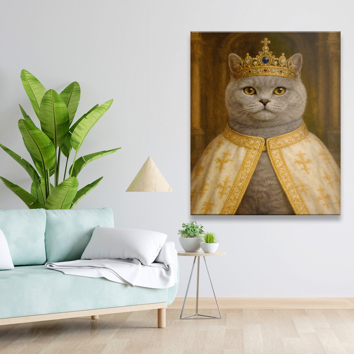 Custom Photo Cat Royal Style 07 Canvas Gift For Cat Lovers