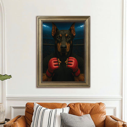 Custom Photo Mma Dog Canvas Framed Wall Art Gift For Dog Lovers