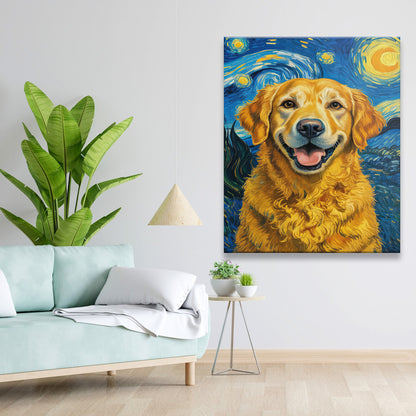 Custom Photo Dog Starry Night