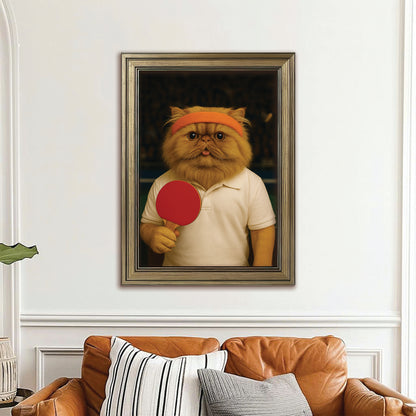 Custom Photo Table Tennis Cat Gift For Cat Lovers