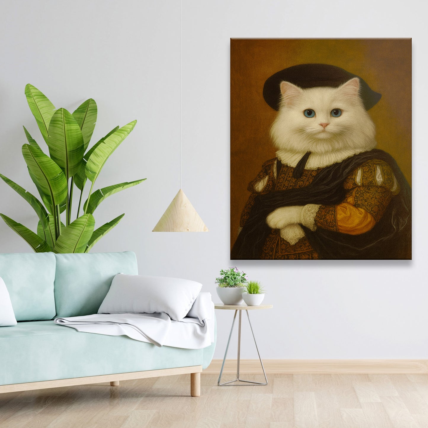 Custom Photo Royal Cat Canvas Cat Lover Gifts