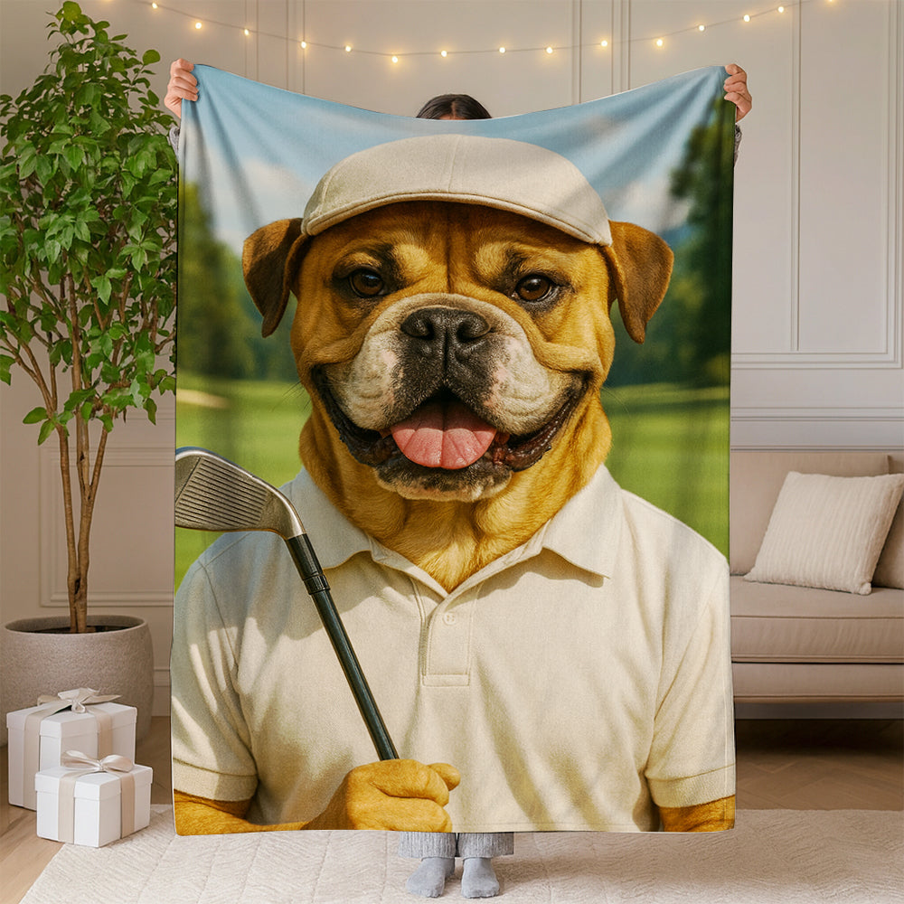 Custom Photo Golfer Dog Gift For Dog Lovers