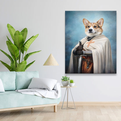 Custom Photo Priest Dog Canvas Gift For Dog Lovers