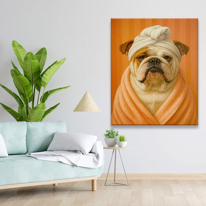 Custom Photo Dog Bathroom Style 17 Canvas Gift For Dog Lovers
