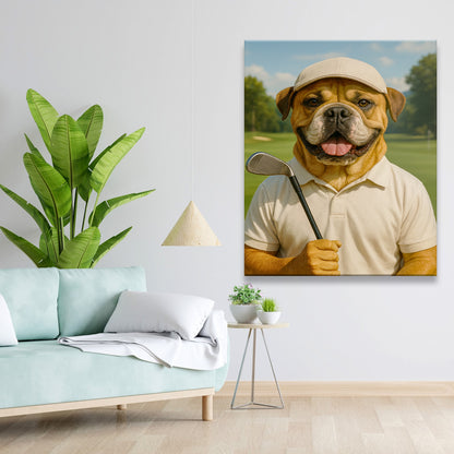 Custom Photo Golfer Dog Gift For Dog Lovers