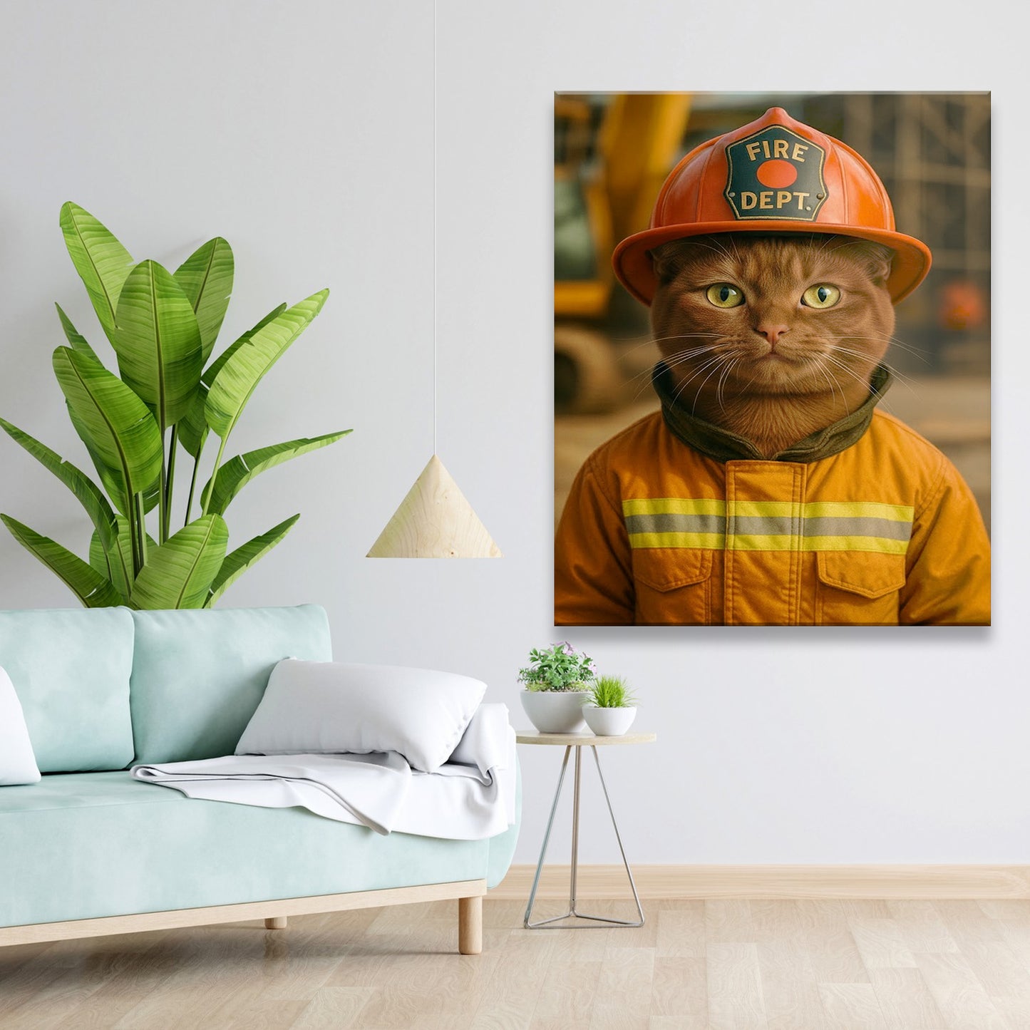 Custom Photo Construction Builder Canvas Gift For Cat Lovers