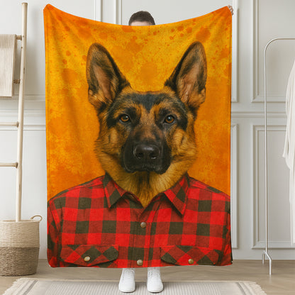 Custom Photo Dog In Red Shirt BlanketGift For Dog Lovers