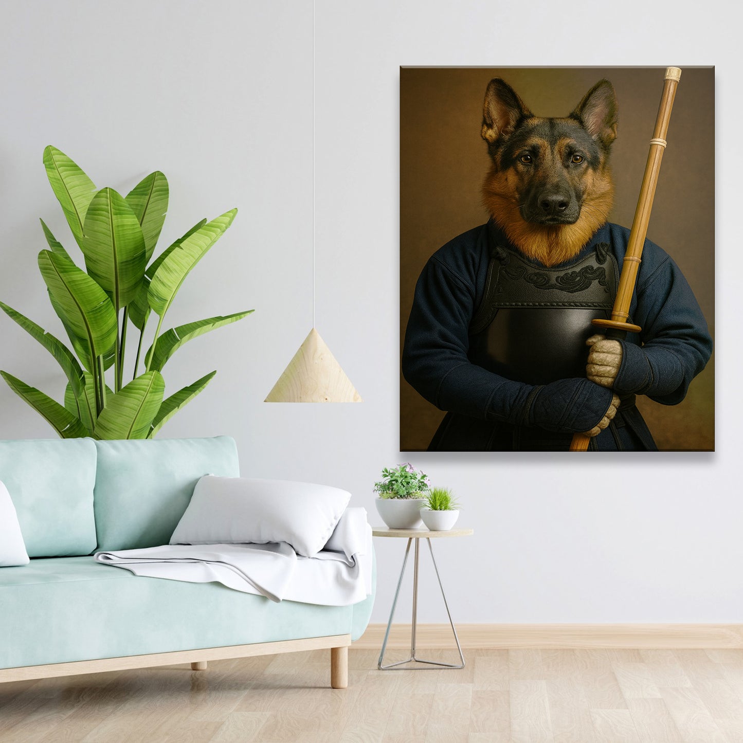 Custom Photo Kendo Dog Canvas Gift For Dog Lovers