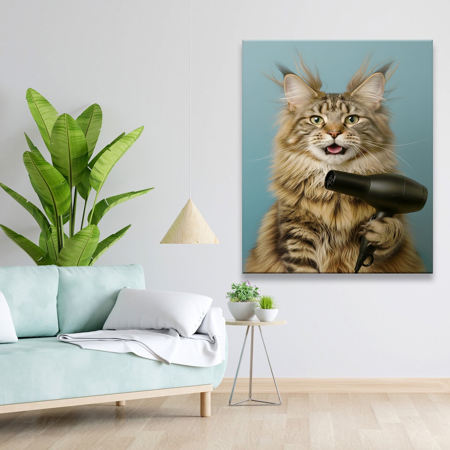Custom Photo Cat Bathroom Style 35 Canvas Gift For Cat Lovers