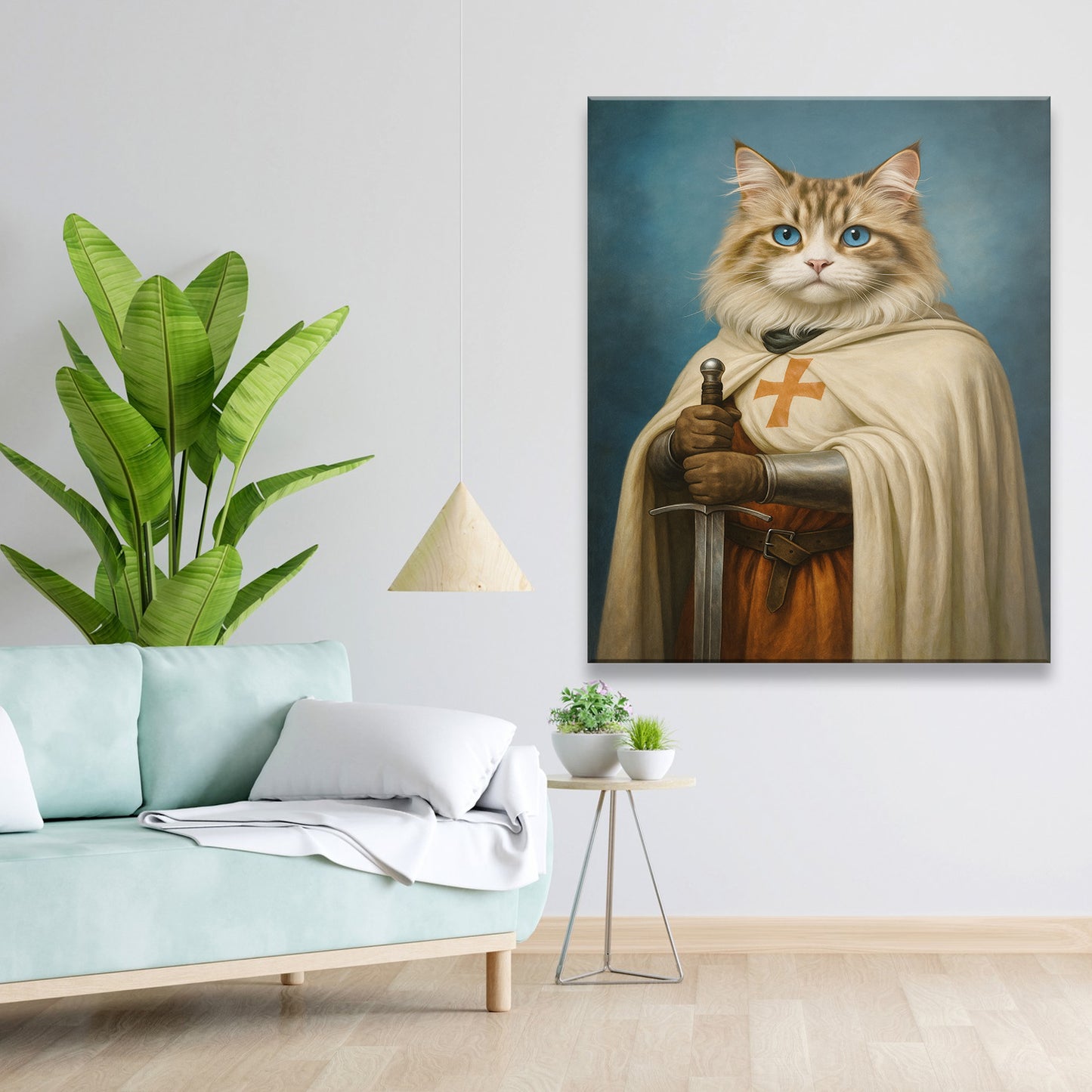 Custom Photo Priest Cat Canvas Gift For Cat Lovers