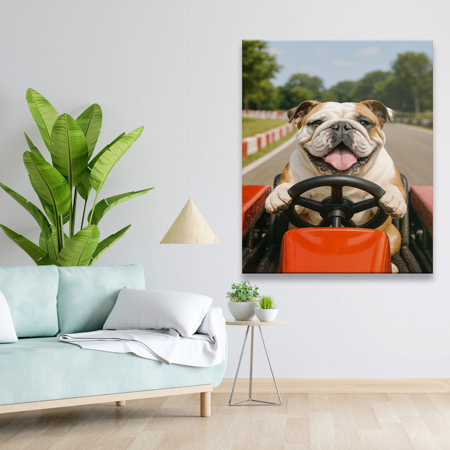 Custom Photo Dog Go Kart Canvas Gift For Dog Lovers