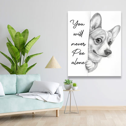 Custom Photo Dog Breed Bathroom Canvas Gift For Dog Lovers