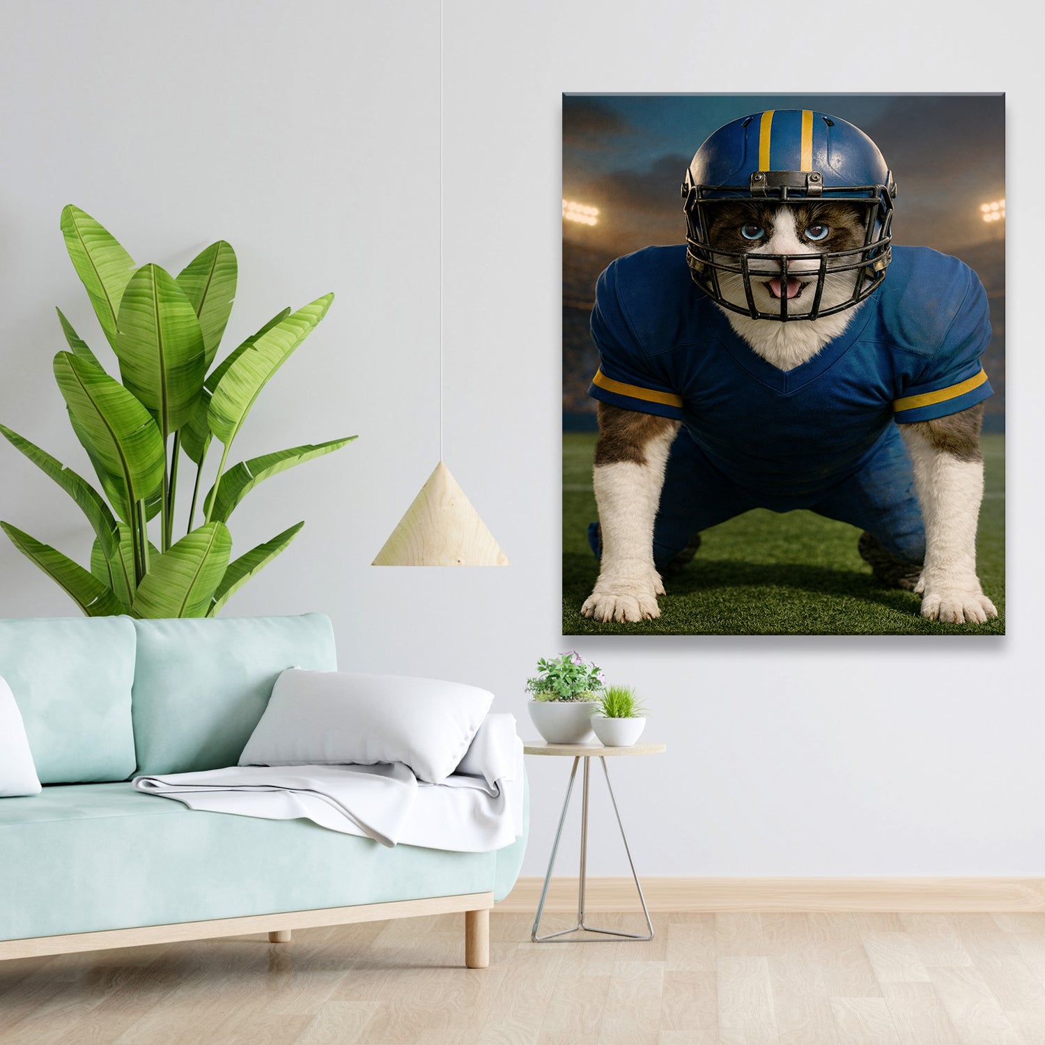 Custom Photo Football Player 2 Canvas Canvas Gift For Canvas Lovers