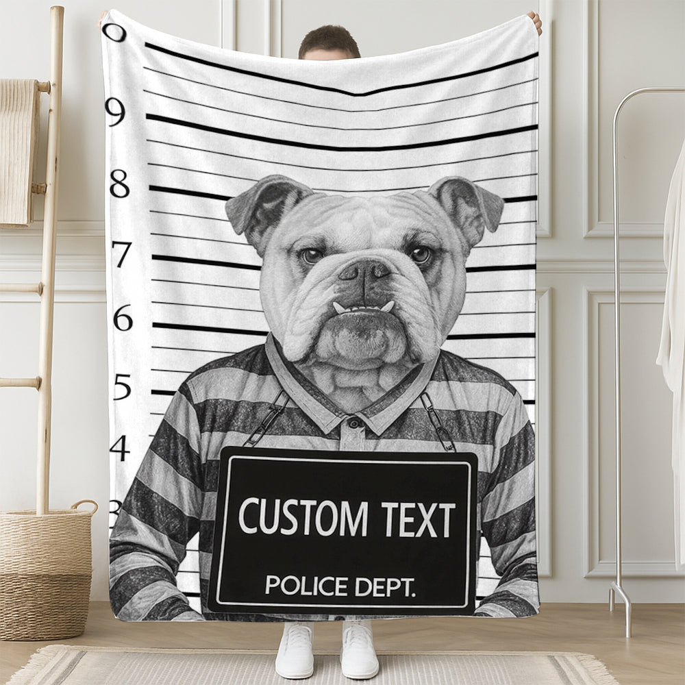 Custom Photo Dog Wanted By Pawlice Blanket Gift For Dog Lover