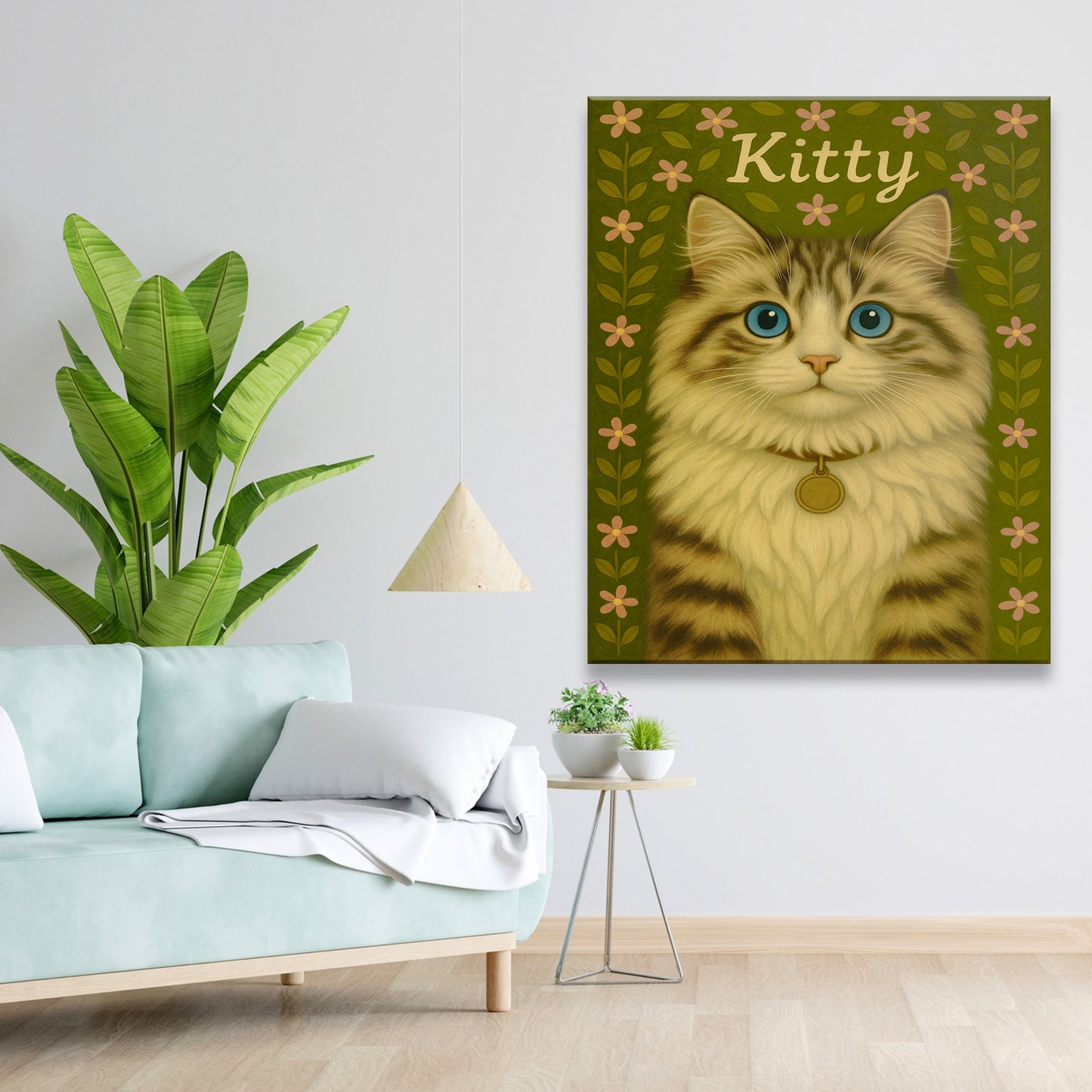 Custom Cat Portraits From Photo From Photo Canvas