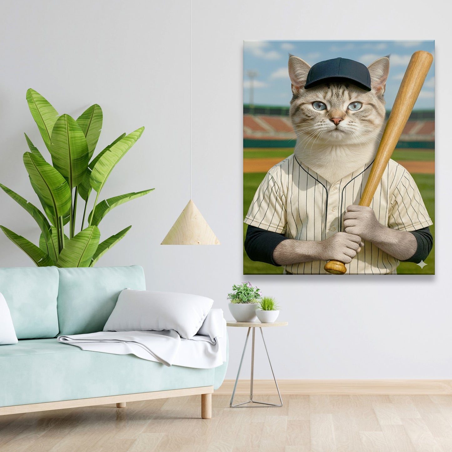 Custom Photo Baseball Player Cat Gift For Cat Lovers