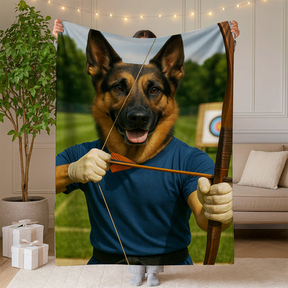 Custom Photo Archery Dog BlanketGift For Dog Lovers