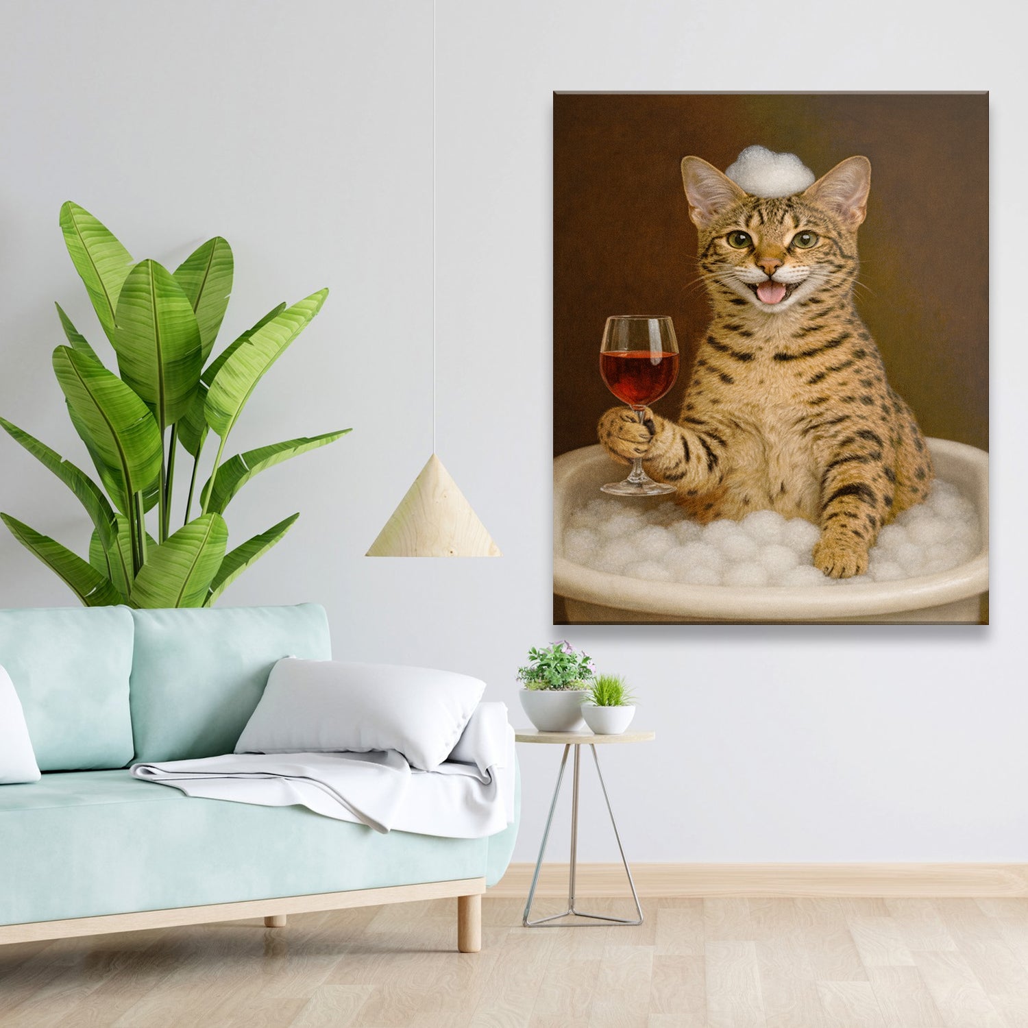 Custom Photo Cat Bathroom Style 27 Canvas Gift For Cat Lovers