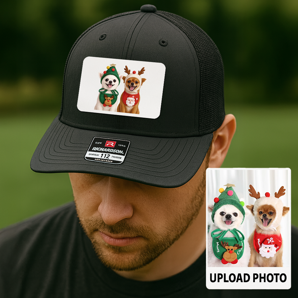 Custom Pet Printed Leather Hat – Unique Trucker Cap with Your Pet's Picture – Personalized Dog Gift TH9913