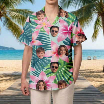 Custom Photo Face Aloha Shirt, Funny Personalized Hawaiian Shirt, Summer Beach Gift THUC99
