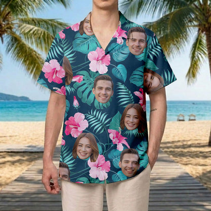 Custom Photo Family Hawaiian Shirt, Personalized Tropical Vacation Shirt, Family Matching Outfit THUC99