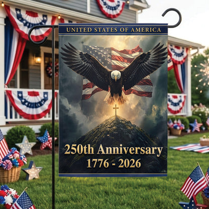 Faith and Freedom American Flag, Patriotic USA Garden Flag, Independence Day 4th of July Outdoor Decor Gift For Dad