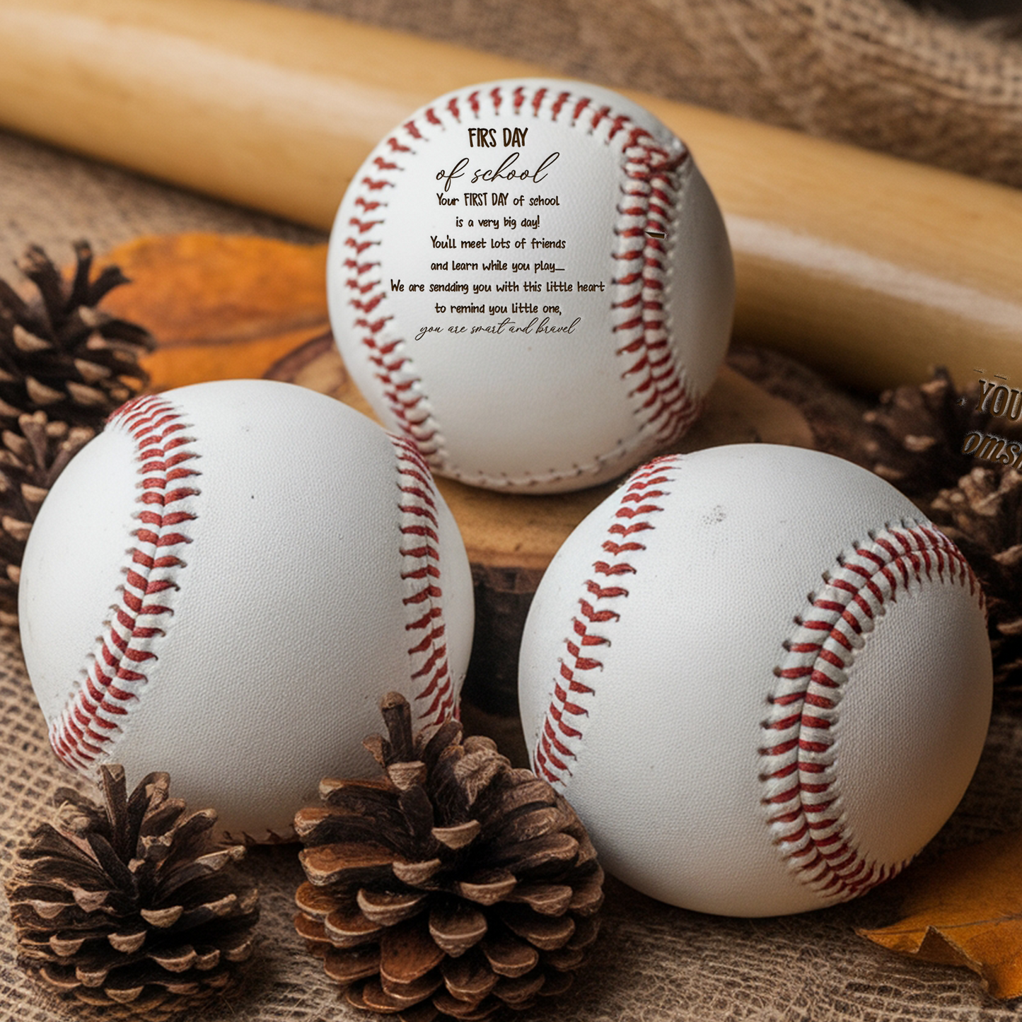 Custom Back to School  Gift | First Day of School Baseball Gift | Baseball Lover Gift | Gift For Kid TNBA023