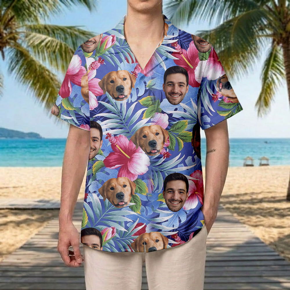 Personalized Dog & Cat Hawaiian Shirt, Custom Pet Summer Shirt, Matching Family Vacation Gift THUC99