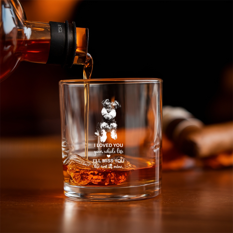 Custom Photo Dog Memorial Whiskey Glass Gift, I Loved You Your Whole Life, Pet Sympathy, Pet Loss, Cat Memorial, Loss of Dog Gift TNG202