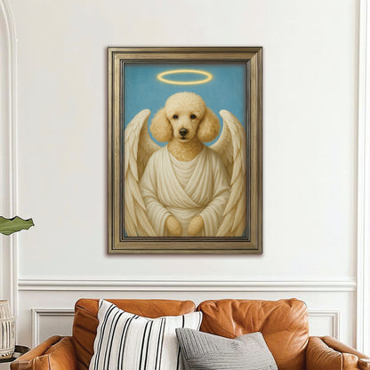 Custom Dog Photo Memorial Canvas Framed Wall Art _ Memorial Gift For Dog