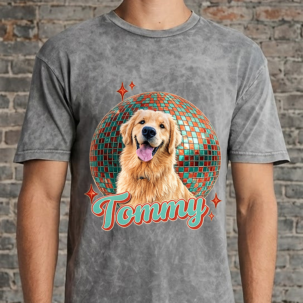 Custom Pet Photo T-Shirt, Dog Lover Unisex Wash Shirt THUC99