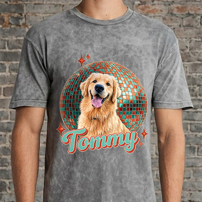Custom Pet Photo T-Shirt, Dog Lover Unisex Wash Shirt THUC99
