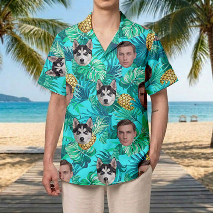 Personalized Pet Hawaiian Shirt, Custom Dog Vacation Shirt, Tropical Family Matching Outfit THUC99