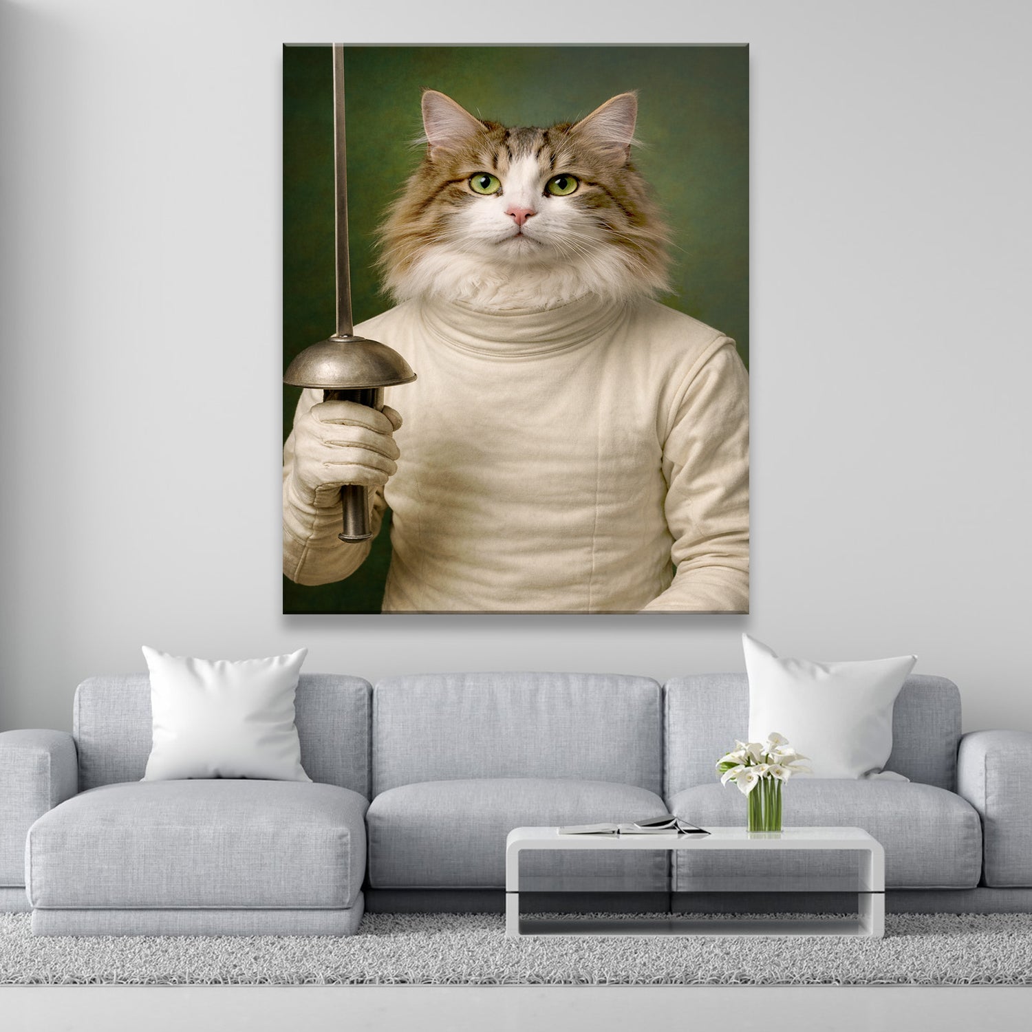 Custom Photo Fencer Canvas Canvas Gift For Canvas Lovers
