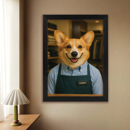 Custom Photo Clothing Store Dog Canvas Framed Wall Art Gift For Dog Lovers