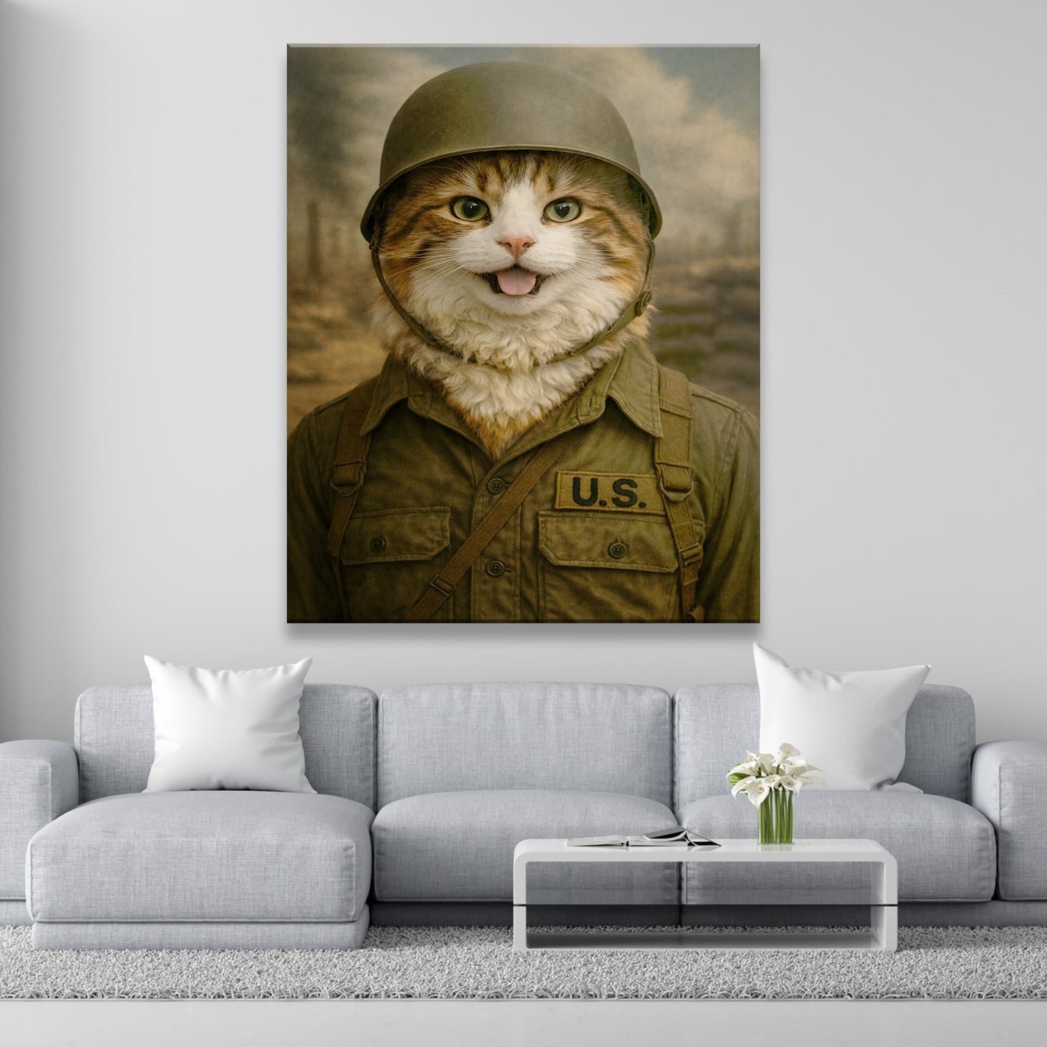 Custom Photo Military Canvas Canvas Gift For Canvas Lovers