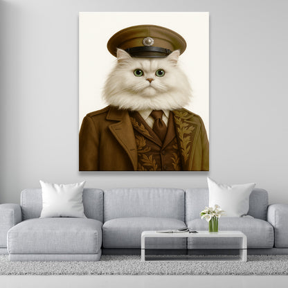 Custom Photo Captain Cat Canvas