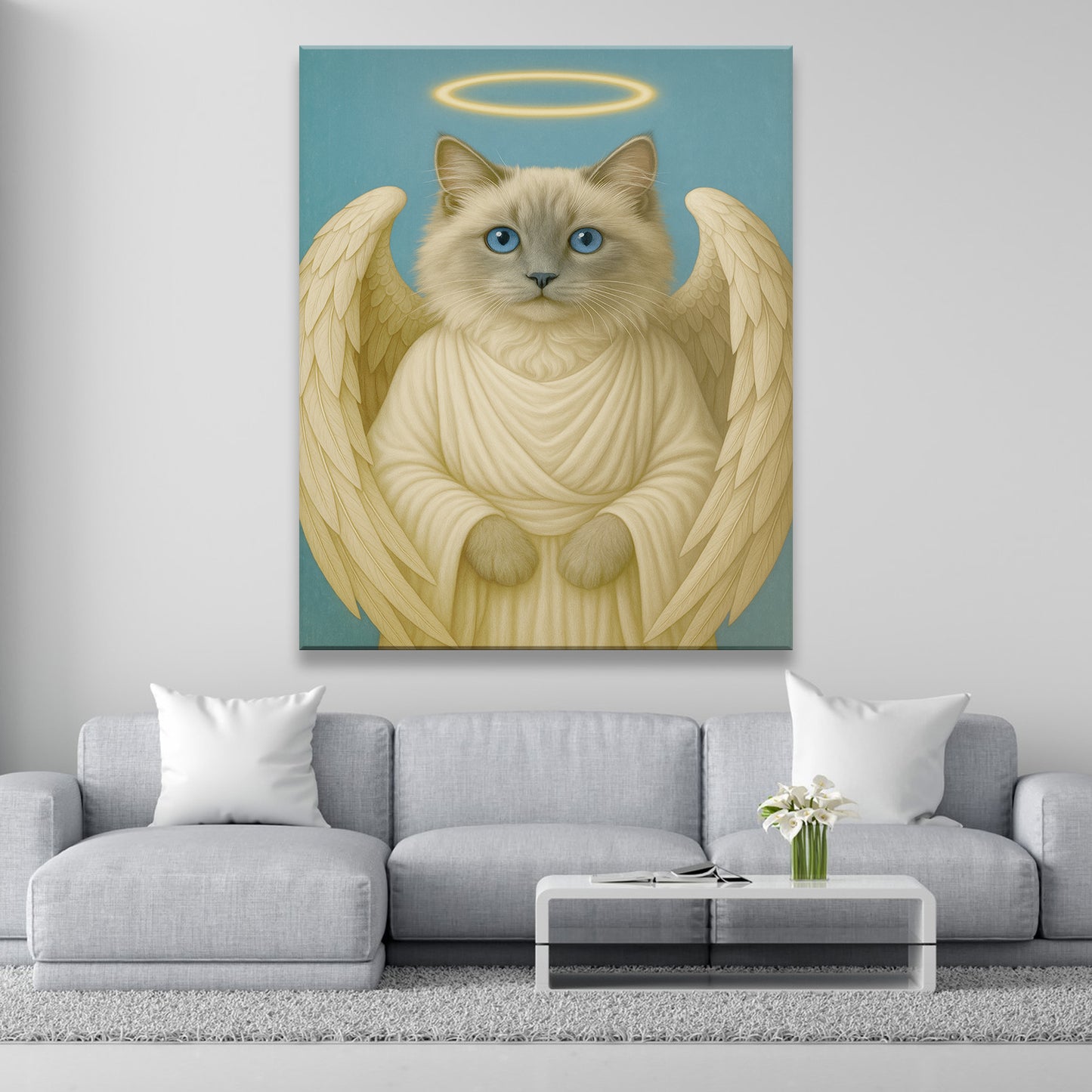 Custom Cat Photo Memorial Canvas _ Memorial Gift For Cat