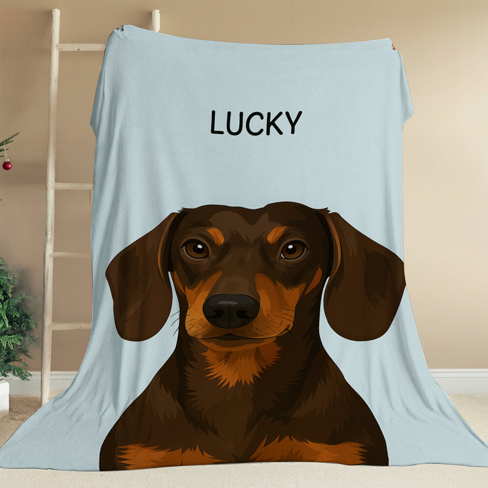 Custom Photo Minimalist Classic Dog BlanketGift For Dog Lovers