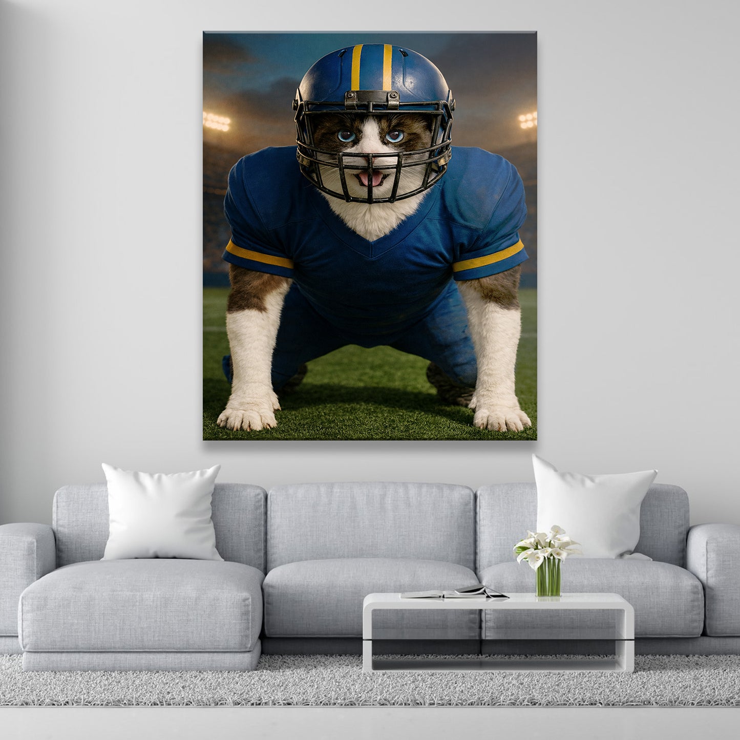 Custom Photo Football Player 2 Canvas Canvas Gift For Canvas Lovers