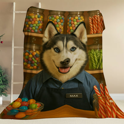 Custom Photo Candy Shop Dog BlanketGift For Dog Lovers
