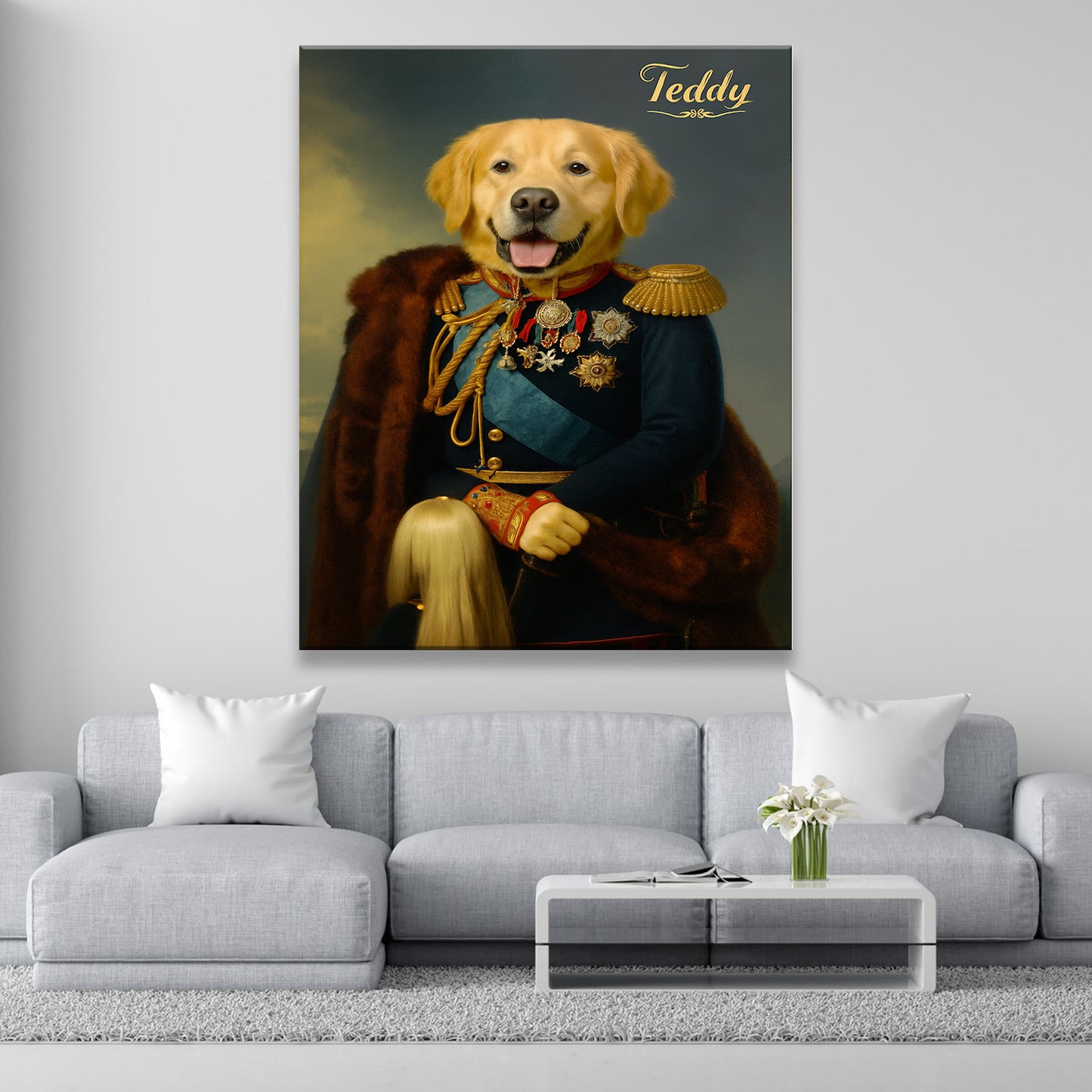 Custom Photo Imperial Minister Dog Canvas Gift For Dog Lovers